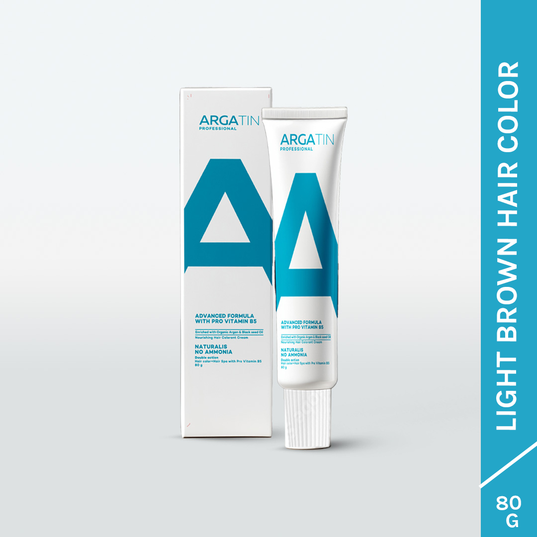 Argatin Professional Naturalis Hair Colourant Cream|80gms | Light Brown