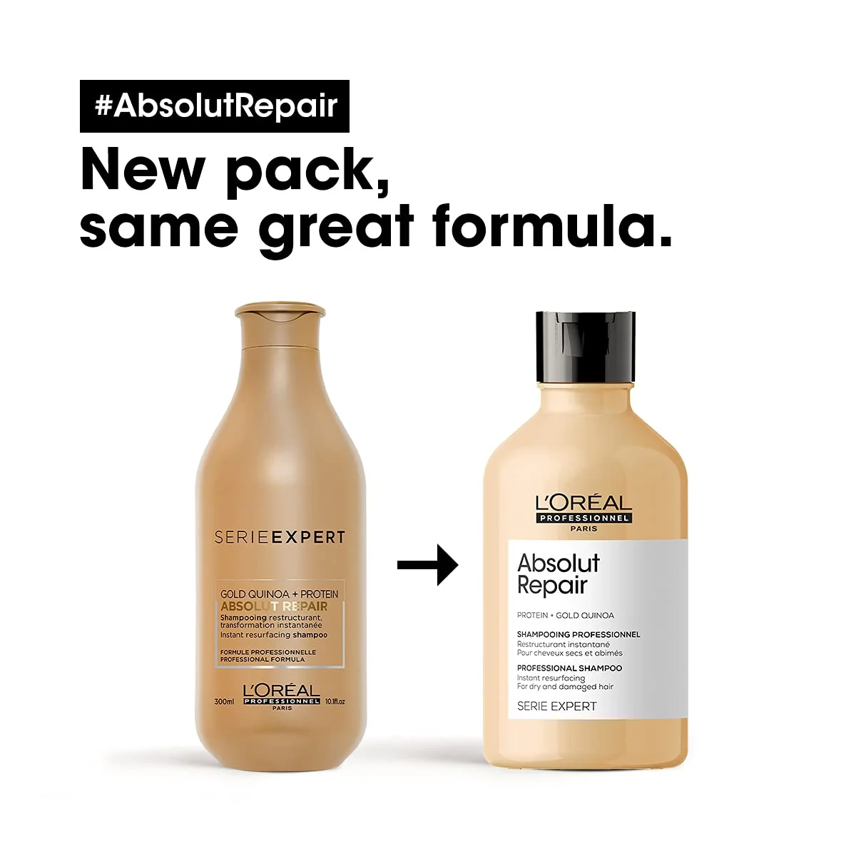 L'Oreal Professionnel Serie Expert Absolut Repair Shampoo-300ml + Free SPRING H2O D-TAN Facial Kit (worth Rs275)