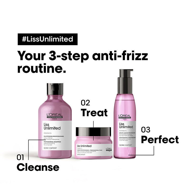 L'Oreal Professionnel Liss Unlimited Shampoo For Frizzy & Unruly Hair With Pro-Keratin (300ml)