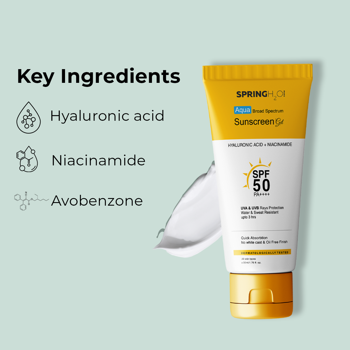 Sunscreen SPF 50 Hyaluronic Acid + Niacinamide | PA++++ UVB