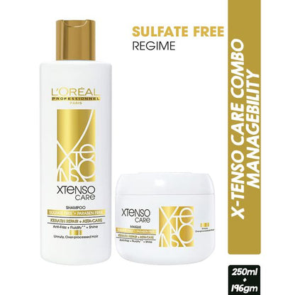 L'Oreal Professionnel Xtenso Care Sulfate-free Shampoo 250ml and Hair Masque 200ml Combo Pack