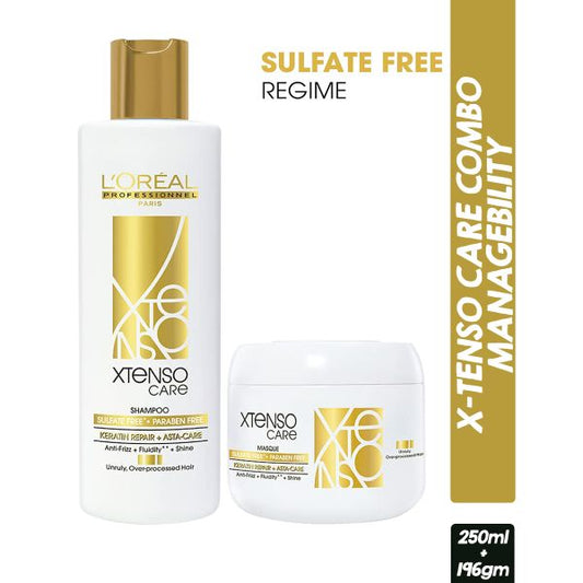 L'Oreal Professionnel Xtenso Care Sulfate-free Shampoo 250ml and Hair Masque 200ml Combo Pack