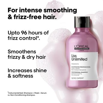 L'Oreal Professionnel Liss Unlimited Shampoo For Frizzy & Unruly Hair With Pro-Keratin (300ml)