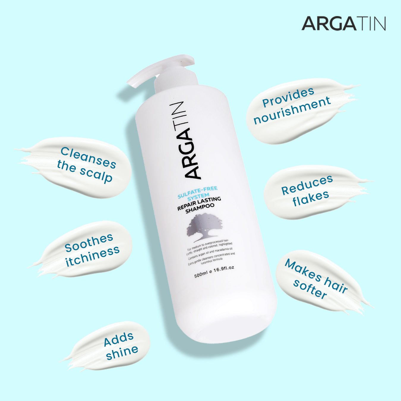 Argatin Damage Repair Sulfate-Free Shampoo ✨Get Conditioner Free (250Ml+250Ml)