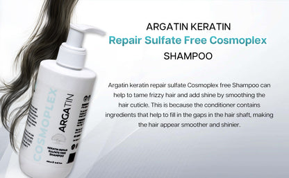 Argatin Keratin Repair Sulfate Free Cosmoplex shampoo ✨Get Conditioner Free (250Ml+250Ml)