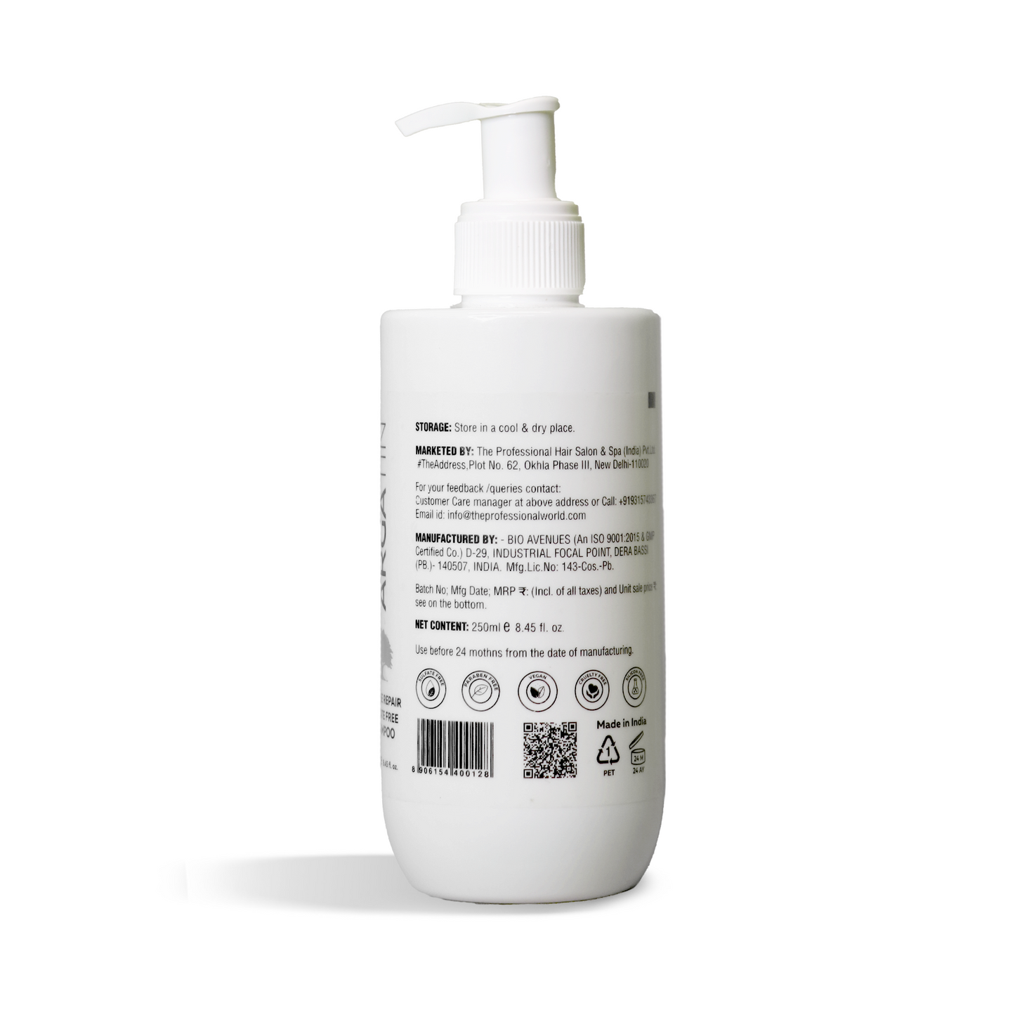 ARGATIN BTX Damage Repair Sulfate Free Shampoo-250 ML