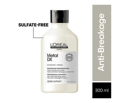 L'Oreal Professionnel Metal Dx Anti-Metal Cleansing Cream Shampoo For Hair Breakage (300ml)