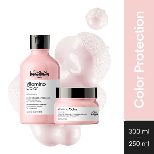 L’Oreal Professionnel Vitamino Color Shampoo 300ml and Hair Mask 250gm, Serie Expert