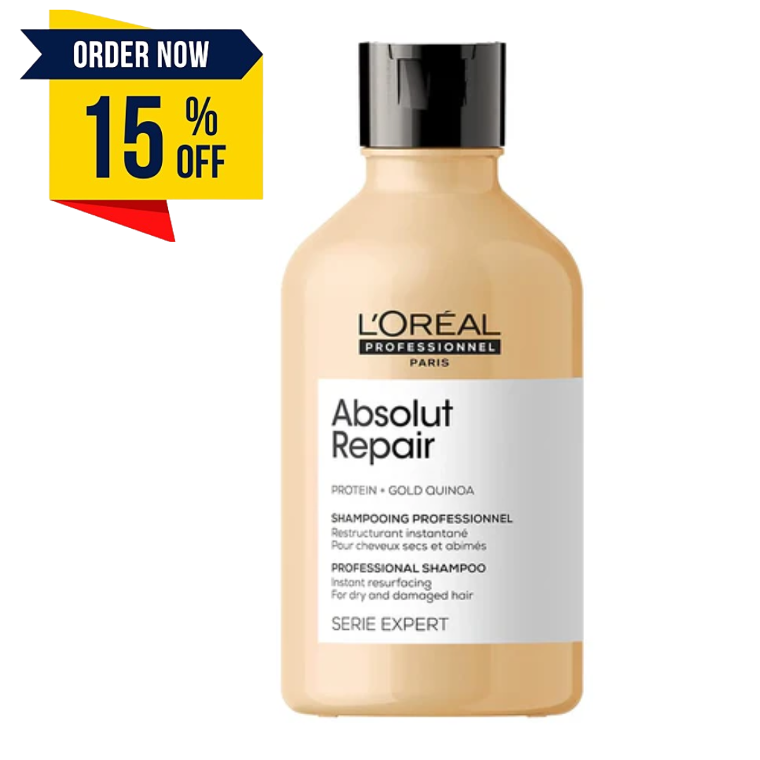 L'Oreal Professionnel Serie Expert Absolut Repair Shampoo-300ml + Free SPRING H2O D-TAN Facial Kit (worth Rs275)