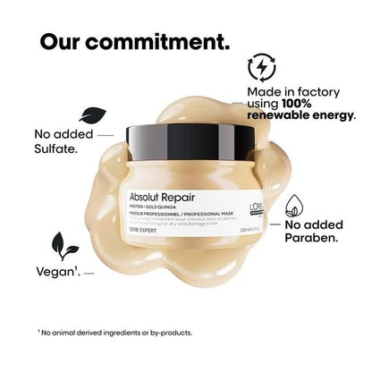 L'Oreal Professionnel Absolut Repair Mask For Dry & Damaged Hair With Wheat Protein (250gm)