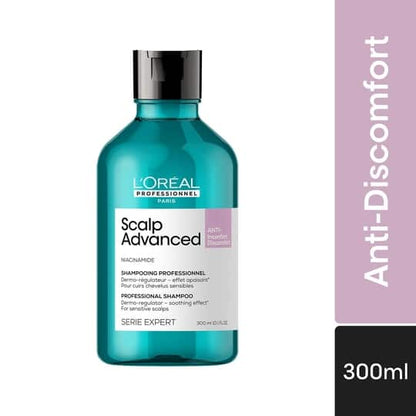 L’Oréal Professionnel Scalp Anti-Discomfort Dermo-Regulator Shampoo (300 ml) for Sensitive Scalp