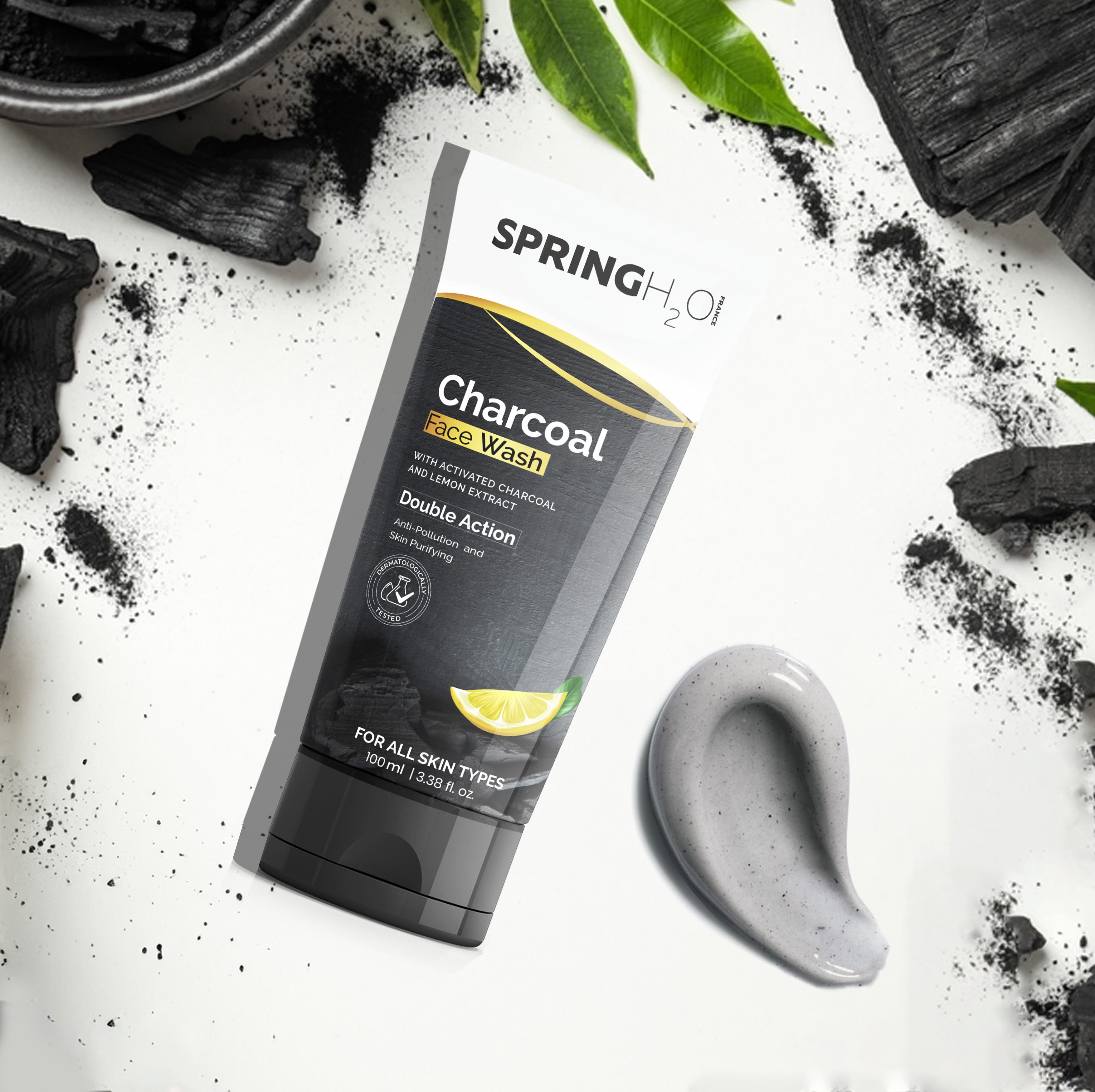 SPRING H2O Brightening Complete & Charcoal Face Wash Combo (200 ml)