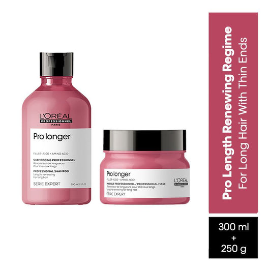 L'oreal Professionnel Serie Expert Pro Longer Shampoo and Mask Combo(300ml+250gm)