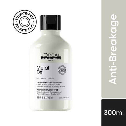 L'Oreal Professionnel Metal Dx Anti-Metal Cleansing Cream Shampoo For Hair Breakage (300ml)